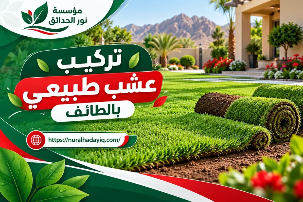 تركيب عشب طبيعي بالطائف